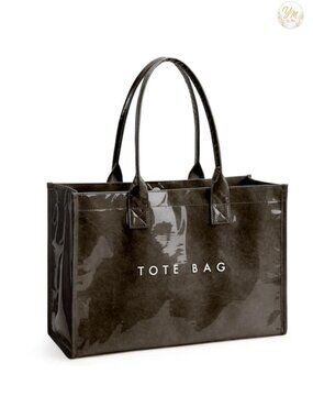 PVC Kraft Paper Tote Bag Women's Large Capacity Handbag Waterproof Top Handle